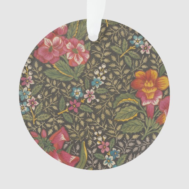 Die antike französische Toile de Jouy-Zweigstelle  Ornament (Vorderseite)