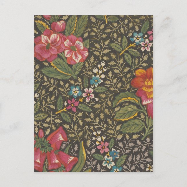 Die antike französische Toile de Jouy-Zweigstelle  Postkarte (Vorderseite)