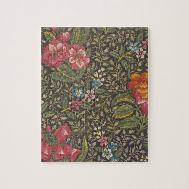 Die antike französische Toile de Jouy-Zweigstelle  Puzzle (Vertikal)