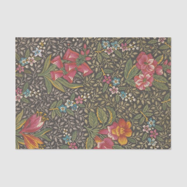 Die antike französische Toile de Jouy-Zweigstelle  Seidenpapier (Vorderseite)