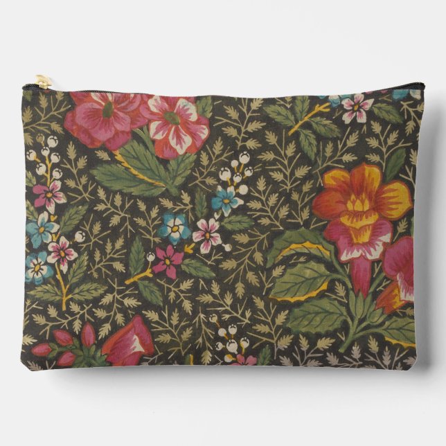 Die antike französische Toile de Jouy-Zweigstelle  Zubehörtasche (Vorderseite)