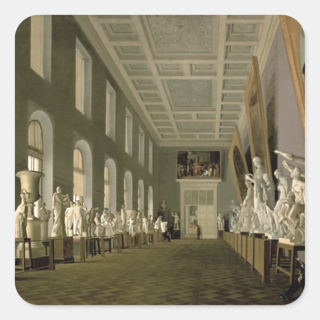 Die Antiquitätengalerie der Akademie der Schönen Quadratischer Aufkleber (Vorderseite)