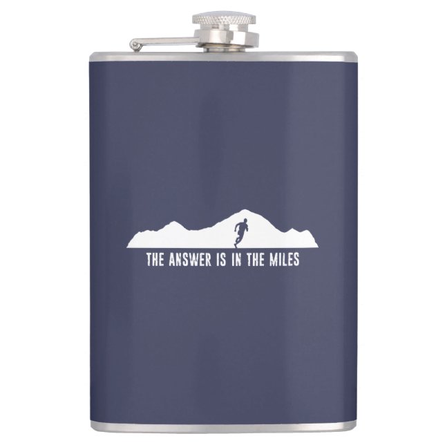 Die Antwort liegt in den Meilen Flachmann (Vorderseite)