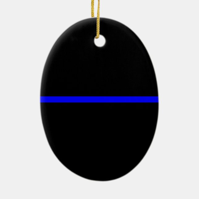 Die Anweisung symbolische Thin Blue Line Keramik Ornament (Hinten)