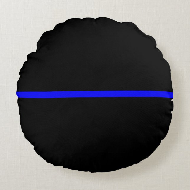 Die Anweisung symbolische Thin Blue Line Rundes Kissen (Vorderseite)