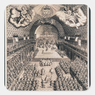 Die Anwesen des Theaters Bourbon Quadratischer Aufkleber