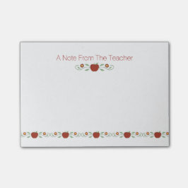 Die Apfel-Post-it-Zettel-Auflage des Lehrers Post-it Klebezettel