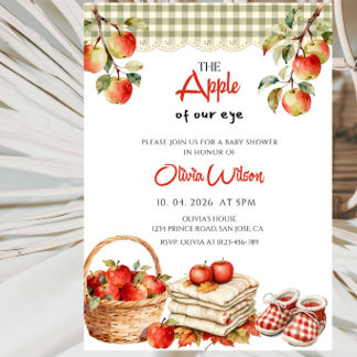 Die Apfel Unseres Auges Baby Shower Party Einladung