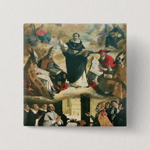 Die Apotheose von St Thomas Thomas von Aquin, 1631 Button