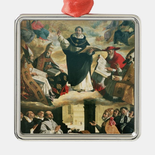 Die Apotheose von St Thomas Thomas von Aquin, 1631 Silbernes Ornament (Vorne)