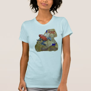 Die APP der Blue Jeans-Frosch-Frauen. T - Shirt