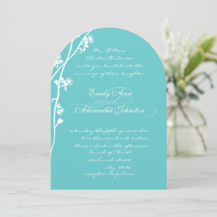 Die Aqua Wild Blume Hochzeit Einladung