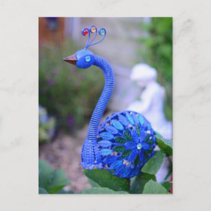 Die aquamarine und grüne Gartenparkkunst Postkarte