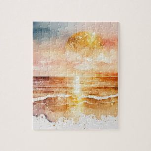 Die Aquarell-Strand-Serie Design 1 Puzzle
