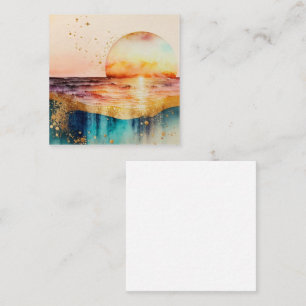 Die Aquarell-Strand-Serie Design 3 Begleitkarte
