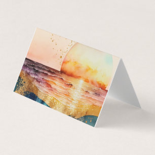 Die Aquarell-Strand-Serie Design 3 Visitenkarten