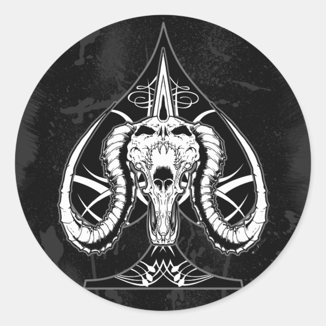 Die Ära der Spades Runder Aufkleber (Vorderseite)