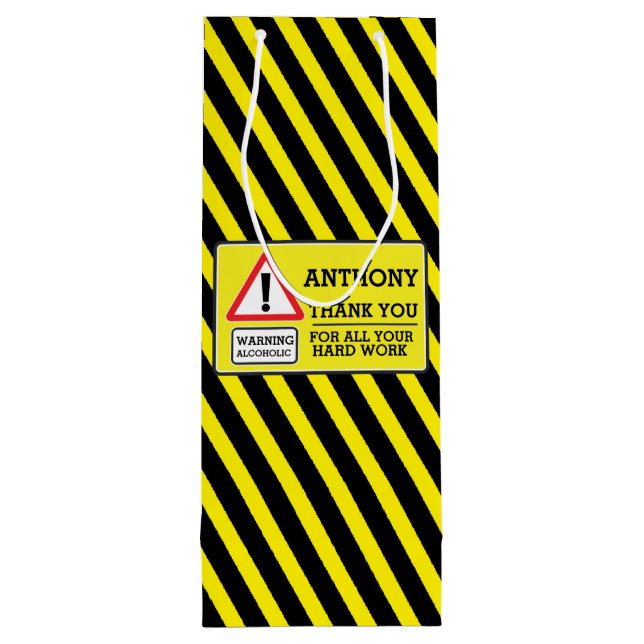 Die Arbeiter danken Ihnen für die Weintasche Geschenktüte Für Weinflaschen (Rückseite)