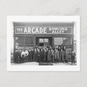 Die Arcade Bowling Alley Vintage Saloon Postkarte