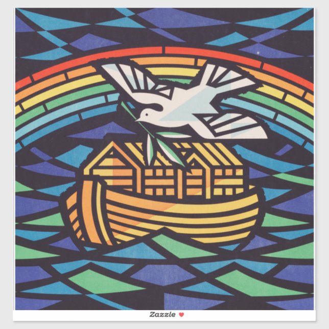 Die Arche Noas mit dem Heiligen Geist Aufkleber (Blatt)