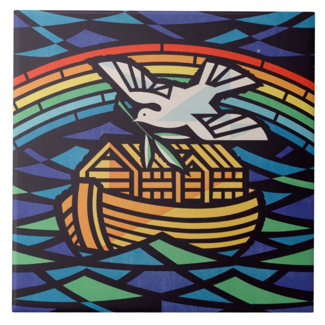 Die Arche Noas mit dem Heiligen Geist Fliese (Vorderseite)