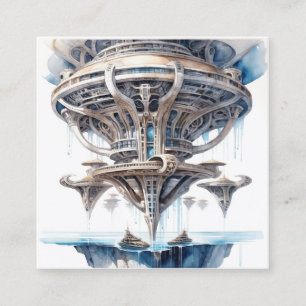 Die Architektur der Alien auf den Kopf ist eine Ar Quadratische Visitenkarte