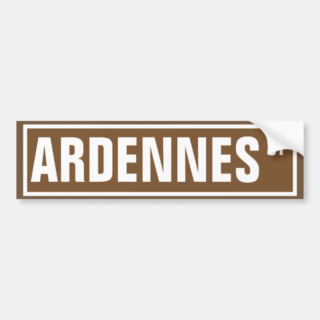 Die Ardennen-Straßenschild Autoaufkleber (Vorne)