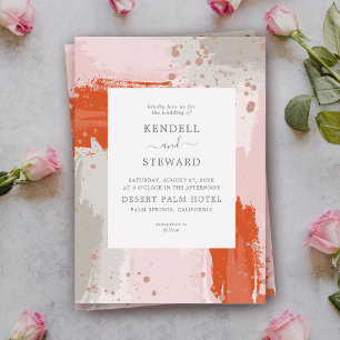 Die Arist's Wedding hell modern abstrakt stilvoll Einladung