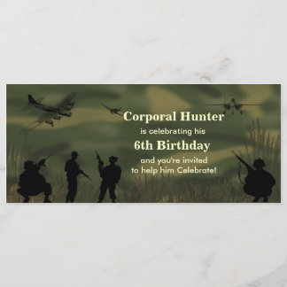 Die Armee-Geburtstags-Einladung des Jungen Einladung
