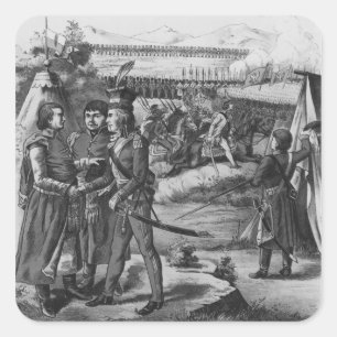 Die Armee von Tadeusz Kosciuszko, 1794 Quadratischer Aufkleber