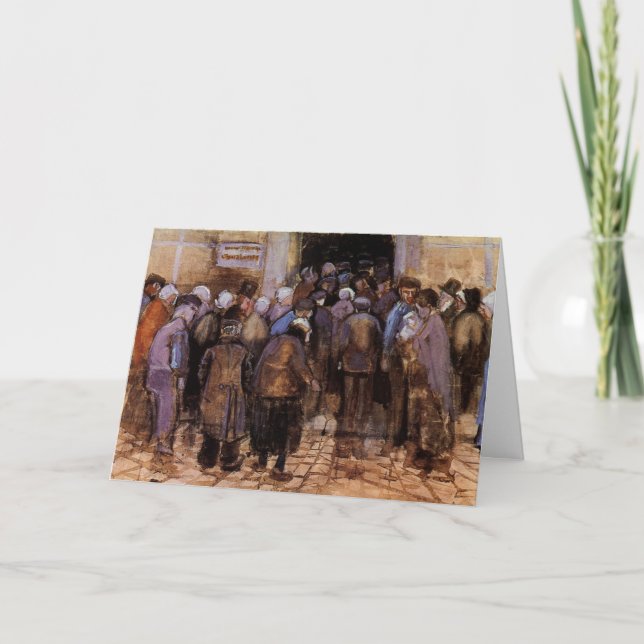 Die Armen und das Geld von Vincent van Gogh Karte (Vorderseite)