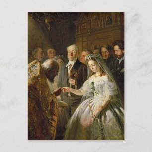 Die arrangierte Ehe von 1862 Postkarte
