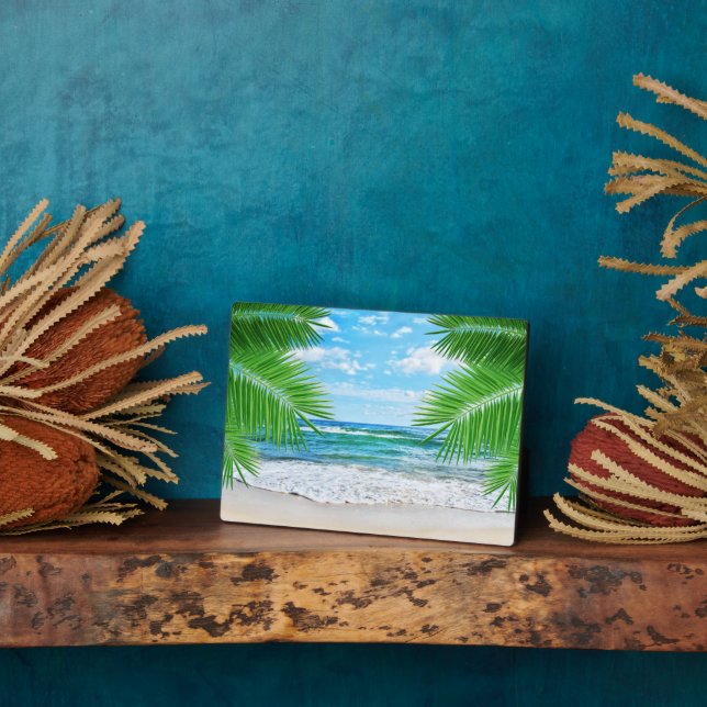 Die Art Deco des tropischen Strandes Fotoplatte (Seite)