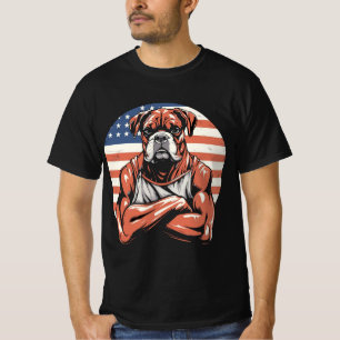 Die Art des amerikanischen Bulldog-Logos T-Shirt