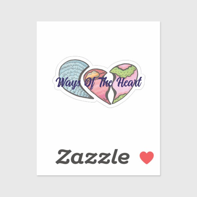 Die Art und Weise des Herzens Aufkleber (Blatt)