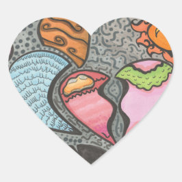 Die Art und Weise des Herzens Herz-Aufkleber