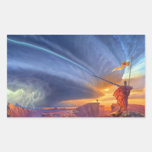 Die Art und Weise, wie König Bild abdecken Rechteckiger Aufkleber