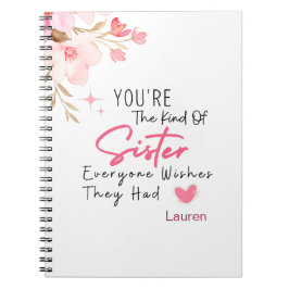 Die Art von Schwester-Notebook - Personalisiertes Notizblock