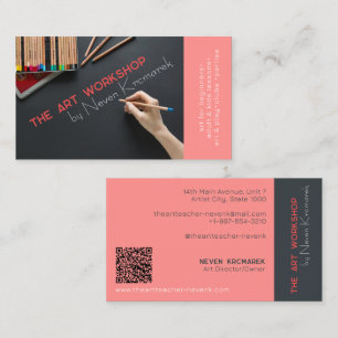 Die Art Workshop Red Artist Business Card Visitenkarte