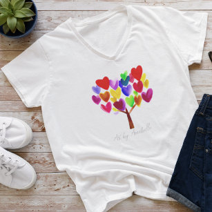 Die ArtWork/Zeichn Ihres Kindes in eine Frauenarbe T-Shirt