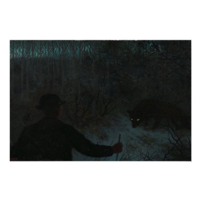 Die Asche und der Wolf glänzen Poster (Vorderseite)