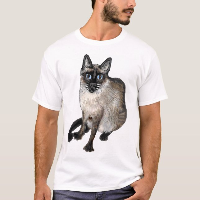 Die Asiatische Katze mit "I Liebe Katzen!" T-Shirt (Vorderseite)
