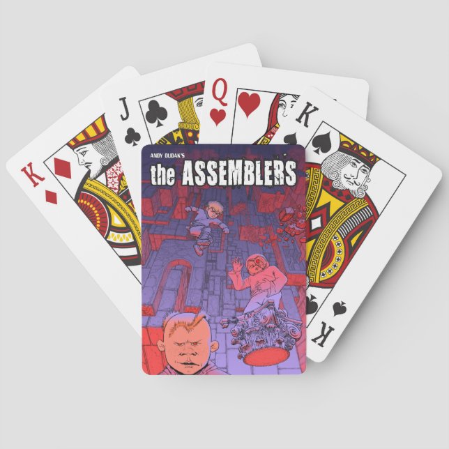 Die Assembler, die Karten spielen Spielkarten (Rückseite)