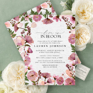 Die Atelier Romantic Pressed Floral Brautparty Einladung