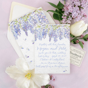Die Atelier Wisteria-Garten handgeschriebene Hoc Einladung