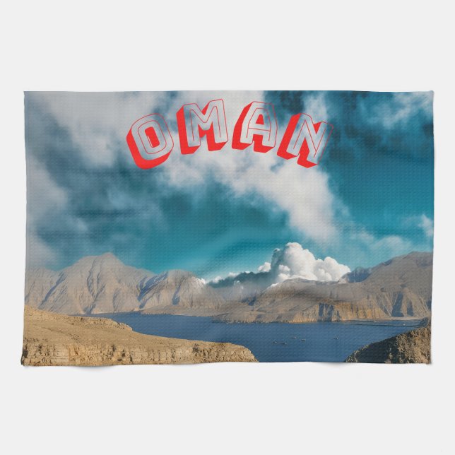 Die atemberaubende Schönheit Omans Geschirrtuch (Horizontal)