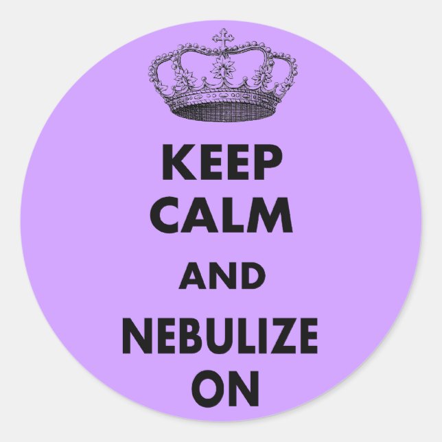 Die Atemtherapie gibt "Behalt Ruhe und.." Runder Aufkleber (Vorderseite)