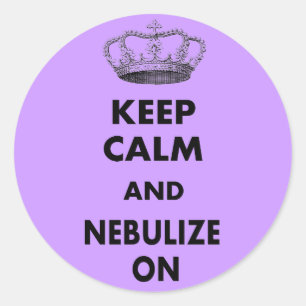 Die Atemtherapie gibt "Behalt Ruhe und.." Runder Aufkleber