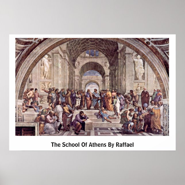 Die Athen-Schule von Raffael Poster (Vorne)