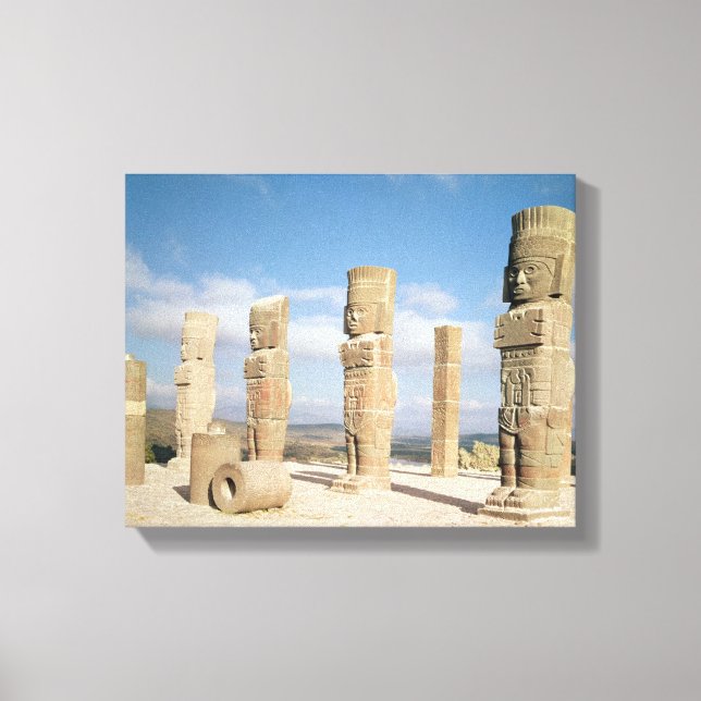 Die atlanteanischen Säulen oben auf der Pyramide B Leinwanddruck (Vorderseite)